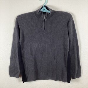 MERCER STREET STUDIO Mens Sweater Sz L Long Sleeve Solid Gray Excellent